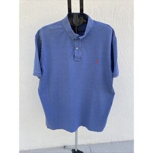 Polo Ralph‎ Lauren Chambray Blue Polo Shirt 2XLT short sleeve 100% cotton